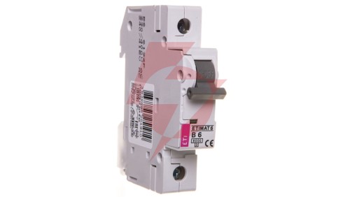 Wyłącznik nadprądowy 1P B 6A 6kA AC ETIMAT 6 002111512