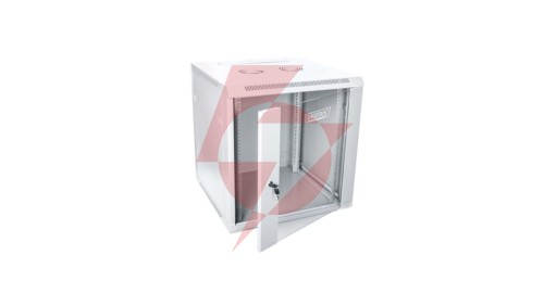 Szafa krosowa wisząca niedzielona 19 cali 12U 600x635x600 szara DN-W19 12U/600