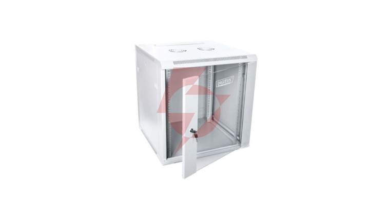 Szafa krosowa wisząca niedzielona 19 cali 12U 600x635x600 szara DN-W19 12U/600