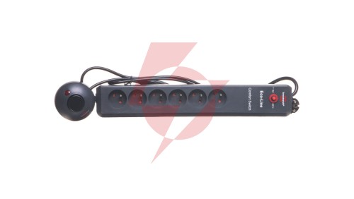 Przedłużacz EcoLine Comfort Switch 6x230V /+wyłącznik nożny/ 2m antracyt H05VV-F 3G1,5 1159454616