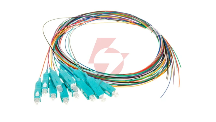 Pigtail światłowodowy 12szt, SC simplex, OM3 50/125, 2m, LSZH, 12 kolorów DK-25221-02/3
