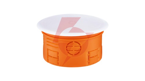 Puszka podtynkowa 80mm z pokrywą pomarańczowa Z80KF 33073008 /30szt./