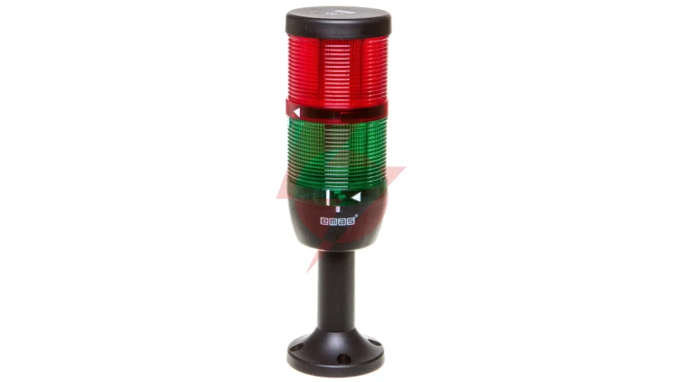 Kolumna sygnalizacyjna kompletna 70mm,2 człony 230V AC czerwony-zielony TK-IK72L220XM01
