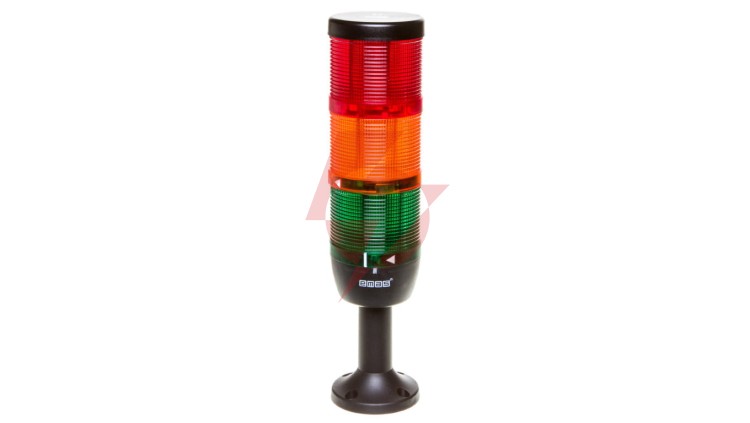 Kolumna sygnalizacyjna kompletna 70mm, 3 człony 24V DC czerwony-żółty-zielony TK-IK73L024XM01