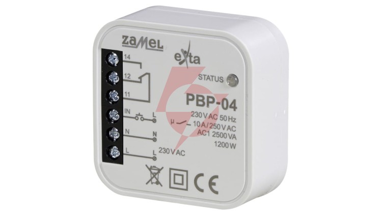 Przekaźnik bistabilny uniwersalny dopuszkowy 230V AC 10A PBP-04