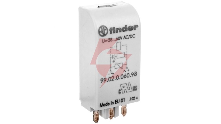 Moduł EMC, LED zielony+warystor 28-60V AC/DC 99.02.0.060.98
