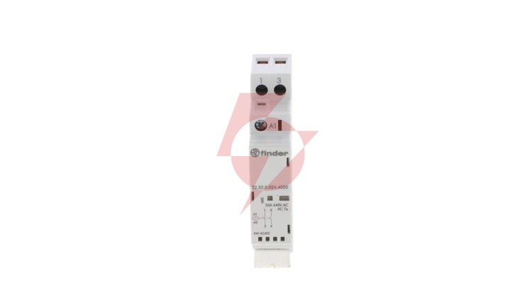 Stycznik modułowy 2Z 25A 24V AC/DC, wskaźnik zadziałania + LED, 17,5mm 22.32.0.024.4320