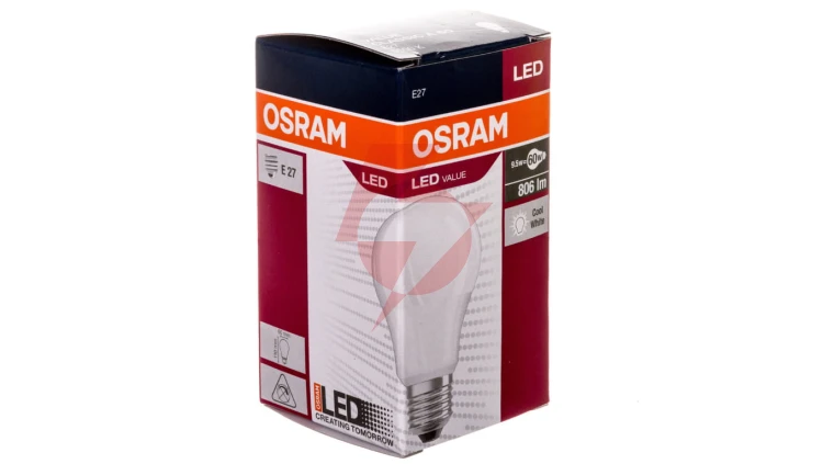 Żarówka LED VALUE CLASSIC A 60 E27 8,5W 806lm 6500K 865 FR non-dim 4052899326873