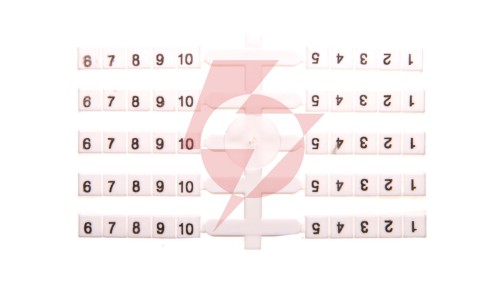 Oznacznik elastyczny do złączek szynowych EO3 /1-10/ (20szt. x 1-10cyfr) 003901752