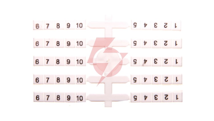 Oznacznik elastyczny do złączek szynowych EO3 /1-10/ (20szt. x 1-10cyfr) 003901752