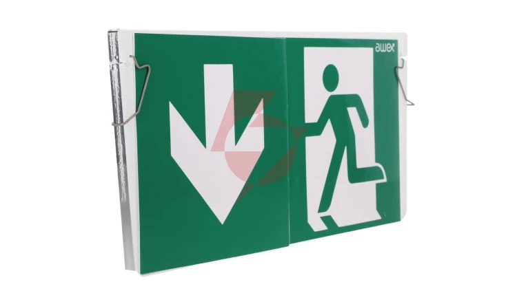 Plexa EXIT M + sprzężyny mocujące +piktogram, ETE/PLX/PU31/41