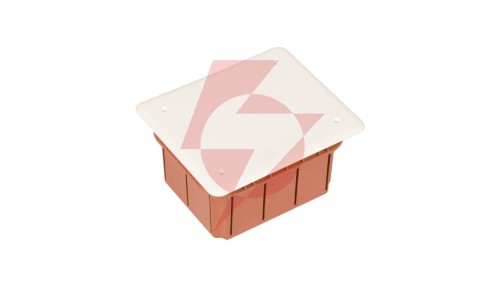 Puszka podtynkowa 96x118x70mm z pokrywą pomarańczowa GW48003