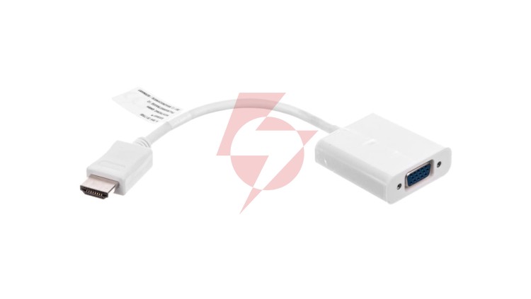 Adapter HDMI - VGA jack 3,5mm stereo 0,1m 51758