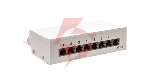 Ethernet patch panel STP kat.5e 8 portowy 68882