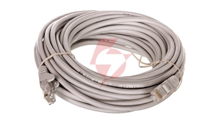 Kabel krosowy patchcord U/UTP kat.5e CCA szary 10m 68347