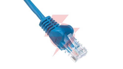 Kabel krosowy patchcord U/UTP kat.5e CCA niebieski 0,5m 68335