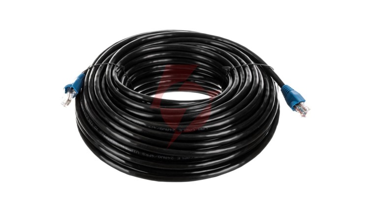 Kabel krosowy outdoor patchcord U/UTP kat.6 CCA czarny 30m 94393