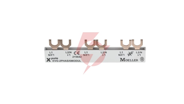 Szyna łączeniowa 2P 63A 10mm2 widełkowa (6 mod.) EVG-2PHAS/6MODUL 215642