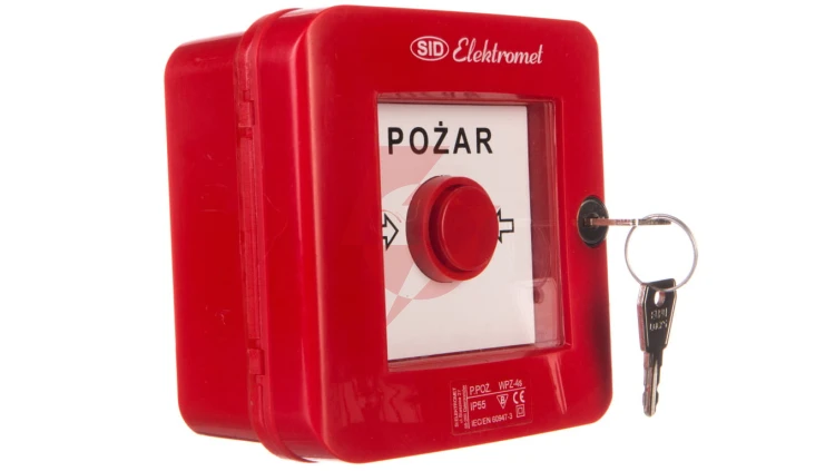 Ręczny ostrzegacz z zamkiem 2Z 2R 12A IP55 WPZ-4s 921462
