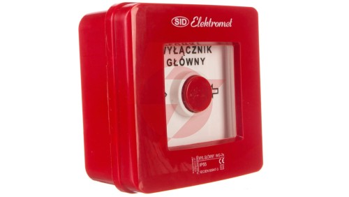 Wyłącznik alarmowy 2Z 12A /WYŁĄCZNIK GŁÓWNY/ IP55 WG-2s 921441