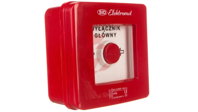 Wyłącznik alarmowy 2Z 12A /WYŁĄCZNIK GŁÓWNY/ IP55 WG-2s 921441