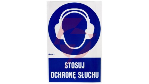 Samoprzylepna tabliczka ostrzegawcza /Stosuj ochronę słuchu z podpisem/ IM/003/1/C1/F