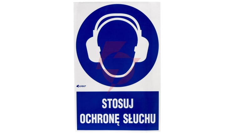 Samoprzylepna tabliczka ostrzegawcza /Stosuj ochronę słuchu z podpisem/ IM/003/1/C1/F