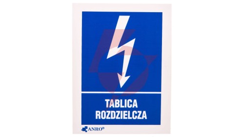 Samoprzylepna tabliczka ostrzegawcza /TABLICA ROZDZIELCZA 52X74/ 15EIA/Q1/F
