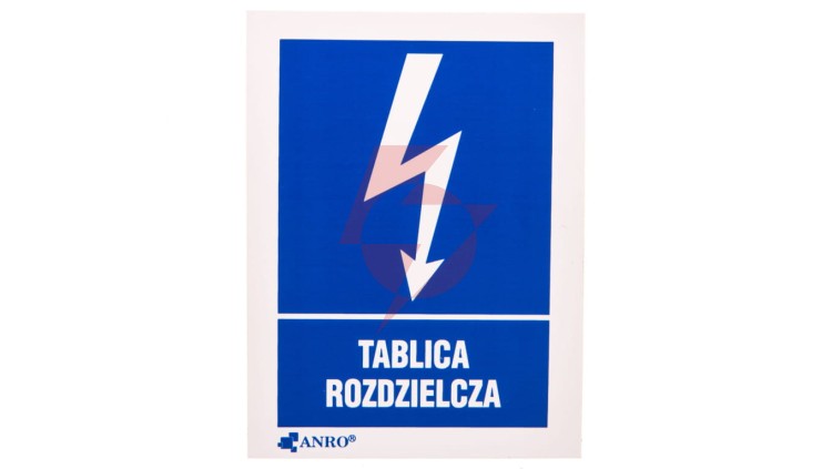 Samoprzylepna tabliczka ostrzegawcza /TABLICA ROZDZIELCZA 52X74/ 15EIA/Q1/F