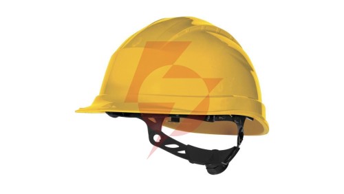 Hełm budowlany z polipropylenu z regulacją obwódu głowy od 53 do 63 cm kolor żółty rozmiar REGULOWANY TETE QUARUP3JA