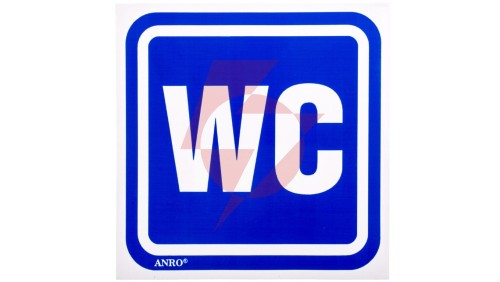 Samoprzylepna tabliczka ostrzegawcza /Oznaczenie WC 100x100/ 61/H/F