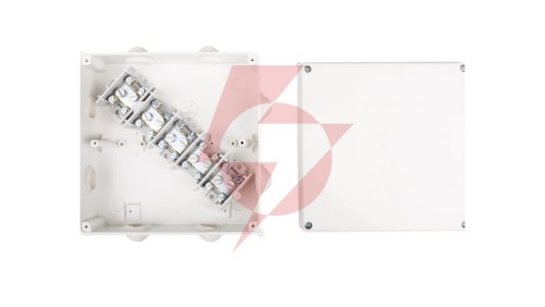 Puszka hermetyczna n/t PK-8 196x196x78mm z zaciskiem 5x35mm2 IP55 biała 0232-00