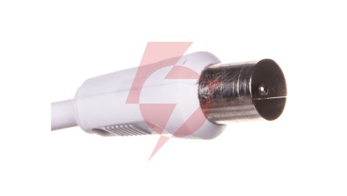 Przewód antenowy IEC 15m biały 11515