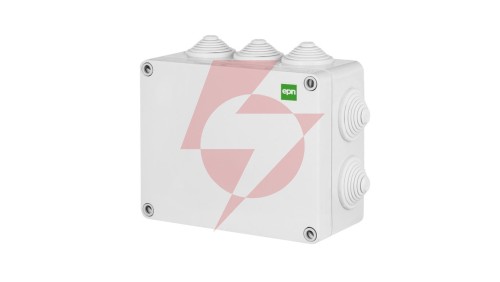 INDUSTRIAL Puszka hermetyczna n/t 249x198x81mm z 10 dławnicami IP55 szara 2716-02
