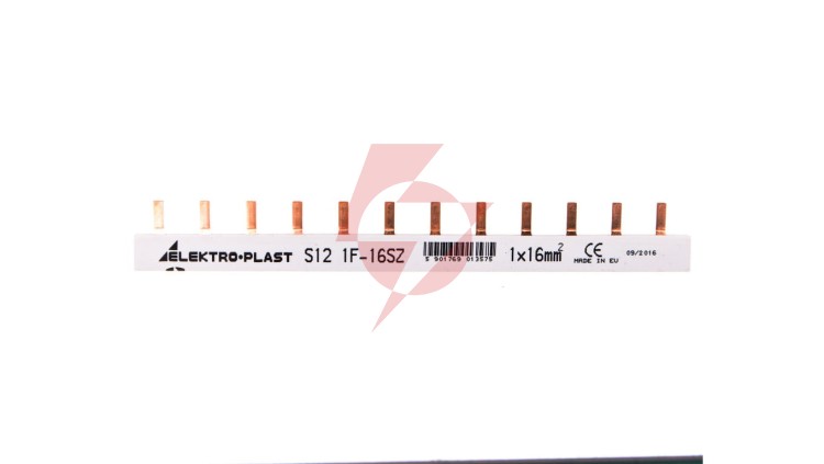 Szyna prądowa typu PIN 1P 16mm2 100A 12 pinów IZS16/1F/12 45.236