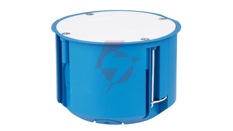 Puszka inst. do pustych ścian z pokrywą łączona 80 niebieska PV80 32087203