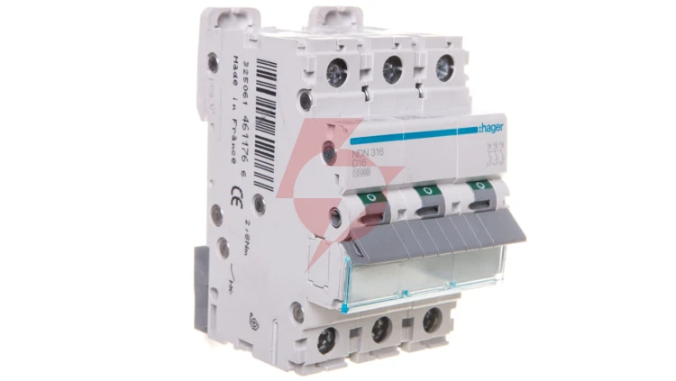 Wyłącznik nadprądowy 3P D 16A 10kA AC NDN316