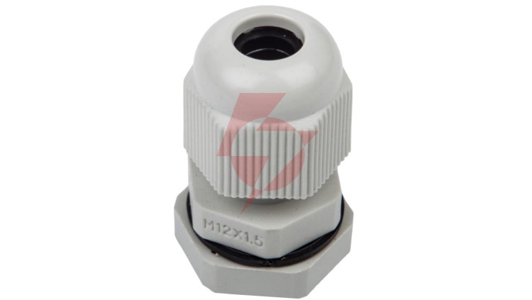 Dławnica kablowa poliamidowa z przeciwnakrętką M12 IP68 DP-EN 12 HM szara E03DK-01040100101 /100szt./