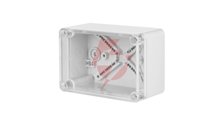 INDUSTRIAL Puszka hermetyczna n/t 110x75x59mm IP65 szara, pokrywa transparentna 2703-01
