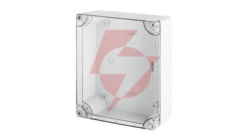 INDUSTRIAL Puszka hermetyczna n/t 313x253x115mm IP65 szara, pokrywa transparentna 2723-01