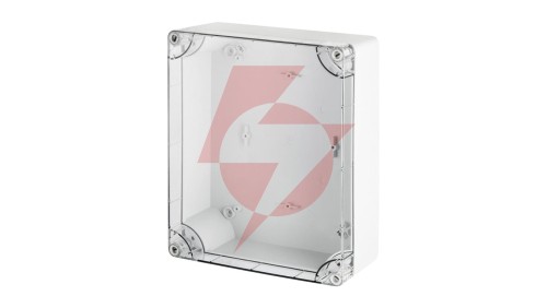 INDUSTRIAL Puszka hermetyczna n/t 340x270x106mm IP65 szara, pokrywa transparentna 2725-01