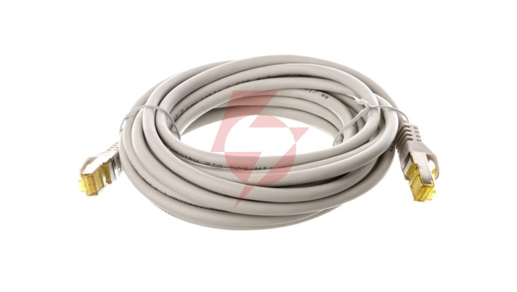 Kabel krosowy patchcord S/FTP (PiMF) kat.6A LSZH szary 5m 91621