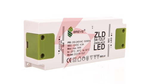 Zasilacz LED 12V DC 54W ZLD 54-12LF 4,5A 19712-9008