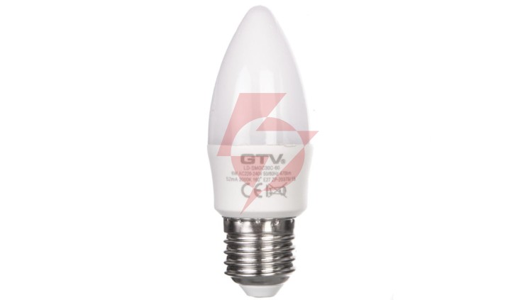 Żarówka LED E27 C30 6W 520lm 3000K AC 220-240V 160st. LD-SMGC30C-60