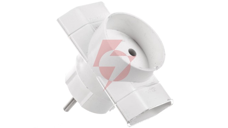 Rogałęźnik wtyczkowy 2xEuro + 1x2P biały R-1