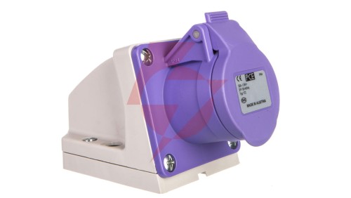 Gniazdo stałe 32A 2P 24V fioletowe IP44 172v
