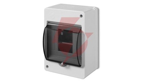 Rozdzielnica modułowa 1x4 natynkowa IP30 MINI S-4 z pokrywą dymną 2304-01