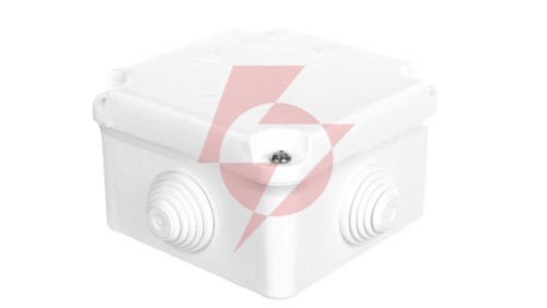 Puszka hermetyczna n/t PK-0 88x88x60mm z zaciskiem 5x2,5mm2 IP55 biała 0223-00