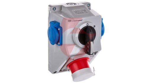 Zestaw C16-48.2N przełącznik L-0-P + wtyk 16A 3P+N+Z/2x16A 2P+Z IP44 971652