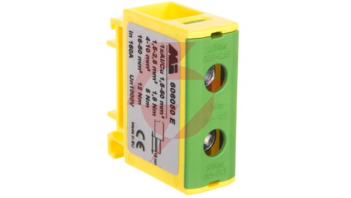 Złączka szynowa 1-torowa 1,5-50mm2 żółto-zielona EURO OTL 50 1xAl/Cu 606050E